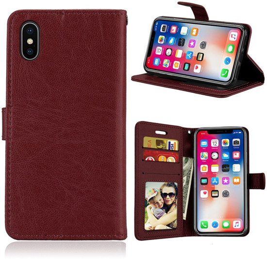 Meeskees24 iPhone X Bookcase - Bruin