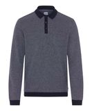 Brax Modern Fit Polo à manches longues bleu foncé, Uni