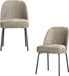 WOOOD Vogue Eetkamerstoelen - Velvet Stof - Wheatfield - Set van 2
