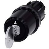 Siemens 3SU10005PP010AA0 3SU1000-5PP01-0AA0 Interrupteur à clé 2 x 45 ° IP66, IP67, IP69/IP69K 1 pièce(s)