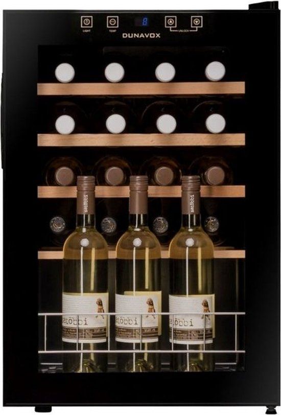 Dunavox Home-20 Wijnkoelkast - DXFH-20.62 - 20 Flessen - Zwart