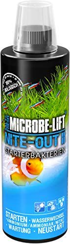 Microbe-Lift Nite-Out II – bacteriestarter voor zoet en zeewater aquarium, voor snel vissen, 473 ml, transparant