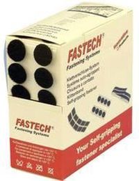 FASTECH® B20-COIN999905 Klittenband punten Om vast te plakken Hotmelt Haak- en lusdeel (Ø) 20 mm Zwart 460 onderdelen