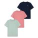 Abercrombie & Fitch T-shirt - groen / roze / donkerblauw (set van 3)