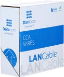 Danicom CAT6 U/UTP 100 meter kabel op rol stug grijs CCA