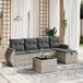 Maison Exclusive - Ensemble de meubles de jardin 6 pièces avec canapé et coussins, gris clair, en polyrotin