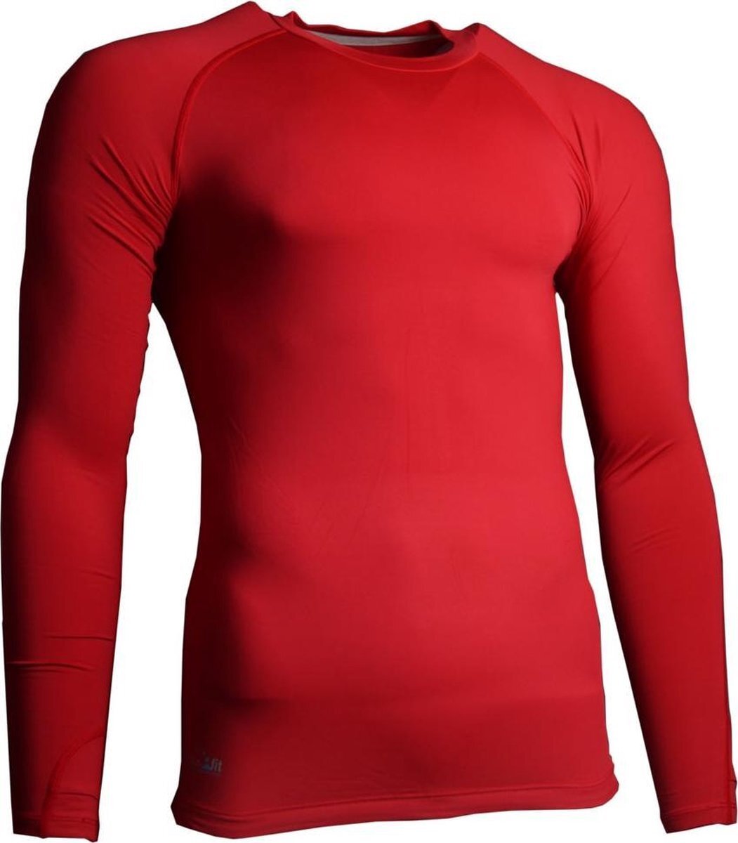 Precision thermoshirt basislaag polyester rood