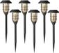 Sunnydays Tuinlampen / prikspot Solar Mood - 8x - zwart - kunststof - waterbestendig - 42 cm