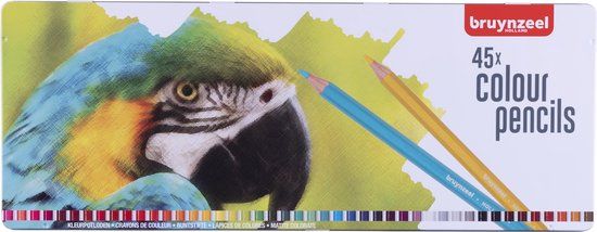 Bruynzeel Parrot - 45 Kleurpotloden - Papegaai blik