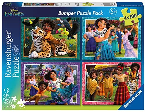 Ravensburger - Puzzel Encanto, collectie Bumper Pack 4 x 100, 4 puzzels met 100 stukjes, aanbevolen 5 jaar