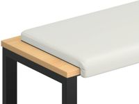 vidaXL - Coussin de banc - Similicuir - Blanc - Profondeur - 35 cm