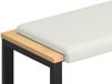 vidaXL - Coussin de banc - Similicuir - Blanc - Profondeur - 35 cm