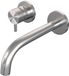 Brauer Brushed Edition Inbouw Wastafelmengkraan met Gebogen Uitloop en Rozetten Model B2 RVS Geborsteld PVD