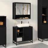 Maison Exclusive Armoire de salle de bain exclusive, imitation chêne noir, dimensions : 65 x 33 x 60 cm