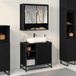 Maison Exclusive Armoire de salle de bain exclusive, imitation chêne noir, dimensions : 65 x 33 x 60 cm