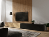 KINGSTON DUO Meuble TV-HiFi 2 portes battantes 280 cm chêne/noir mat