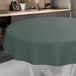 Wasdoek Tafelkleed, Afwasbaar Tafelzeil, Tuintafelkleed, Voor Binnen en Buiten, Rond, 140 cm, Snijrand, Dennengroen