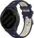 Strap-it Smartwatch siliconen sport bandje - donkerblauw/beige