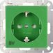 Kopp HK07 - geaard stopcontact, opdruk SV, kleur: groen, 5-pack, 940008004