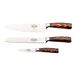 Rockingham Forge Sunrise collectie set van 3 hoogwaardige roestvrijstalen keukenmessen met hars handvatten