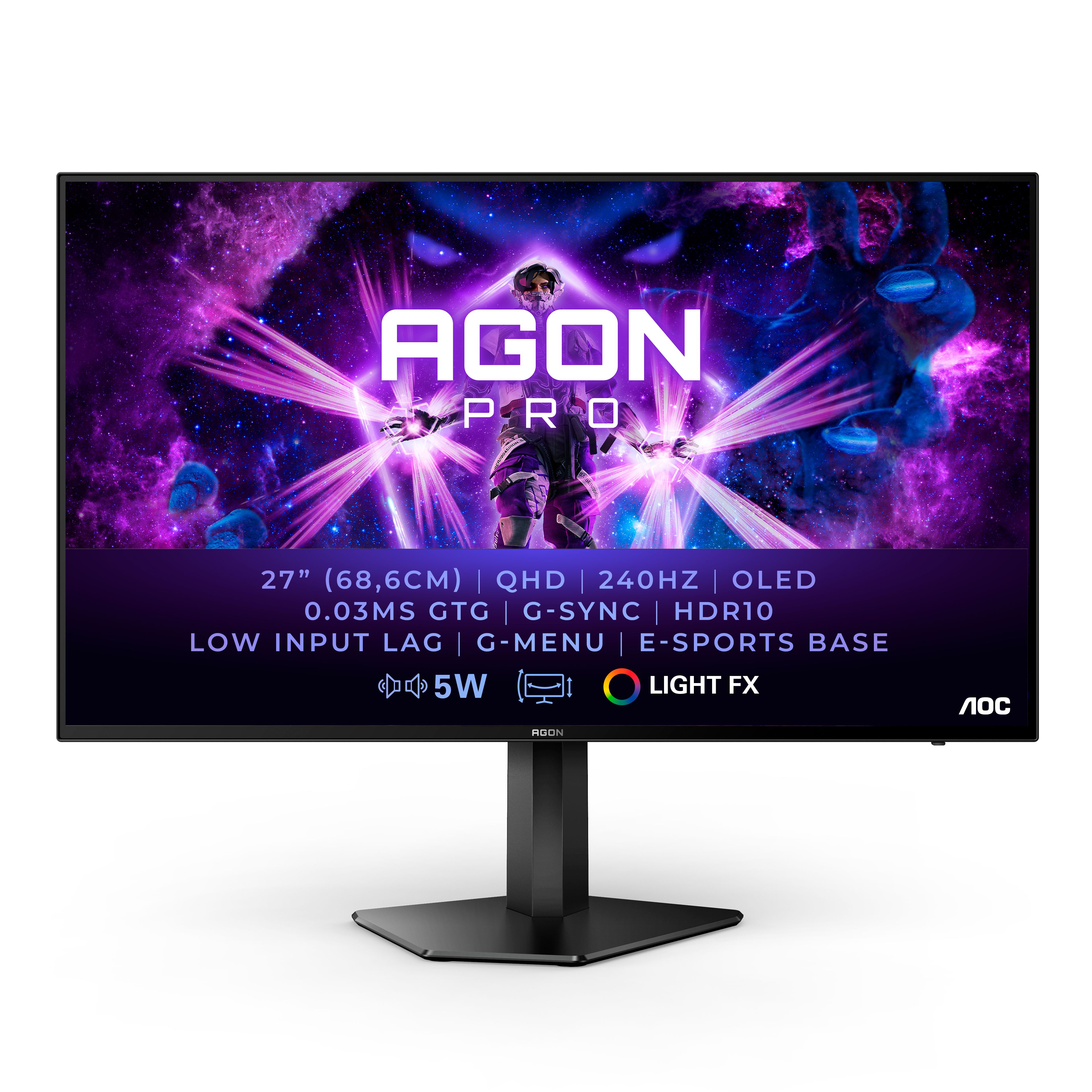 AOC AGON PRO AG276QZD 27" QHD OLED Gaming Monitor - 240Hz
