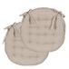 Atout Ciel Set van 2 ronde stoelkussens, tweekleurig, diameter 40 cm, taupe/antraciet