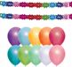 Haza - Verjaardag kamer versiering set - 2x feestslingers van 6 meter - en 50x gekleurde ballonnen