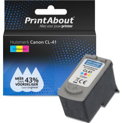 PrintAbout Huismerk CL-41 Inktcartridge | 3-kleuren | Compatibel met Canon
