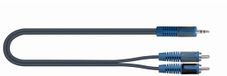 Cavo QUIK-LOK RKSA/150-2 audio kabel 2 m 3.5mm 2 x RCA Zwart, Blauw, Grijs