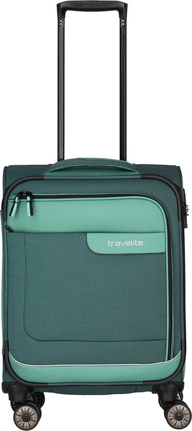 Travelite Viia - Handbagage Trolley - 55 cm - Groen - Softcase
