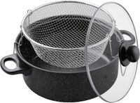 Benson Frituurpan met korf - Carbonstaal - Marmer coating - Ø 26 cm