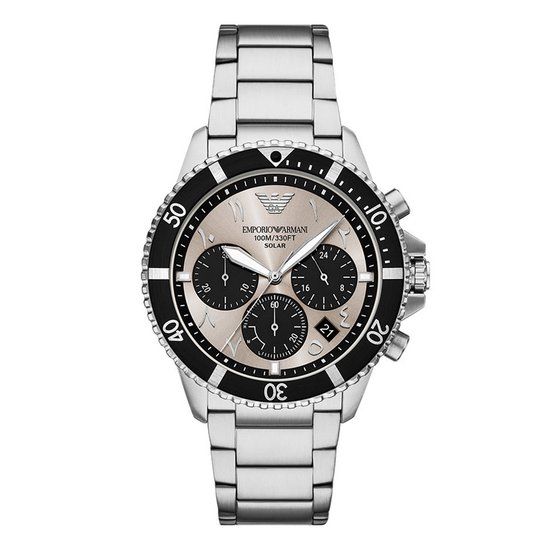 Emporio Armani WORLD EXPLORER Heren Horloge AR11722 Zilverkleurig