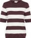 Kaffe KAlizza Striped Knit Dames Trui - Fudge / Chalk Wide Stripe