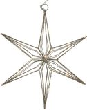 HIT trading Svenska Living Kerst ster 6-punt goud metaal 30cm 25led warmwit met timer