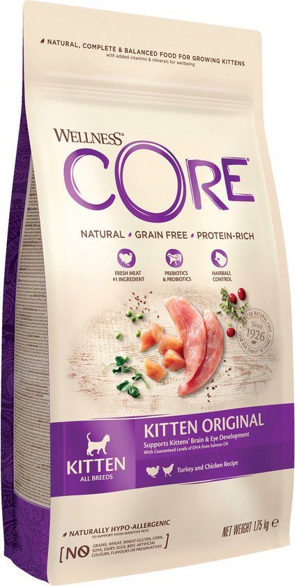 Wellness Core Grain Free Kitten Kalkoen & Kip - Kattenvoer - 1.75 kg