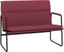 vidaXL Bankje 100x64x80 cm stof wijnrood