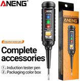 ANENG B15 | Contactloze Spannings tester | Fase tester | 24-250V AC-spanningsdetectiepen|gekleurde lichtindicatoren | Digitale Spanningszoeker schroevendraaier| Multifunctionele AC- Stroomptester Platte schroevendraaier met LED lamp |Continu tester