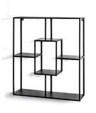 HAKU Wandplank zwart, metaal - B 60 cm x H 70 cm x D 18 cm, Modern