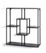 HAKU Wandplank zwart, metaal - B 60 cm x H 70 cm x D 18 cm, Modern