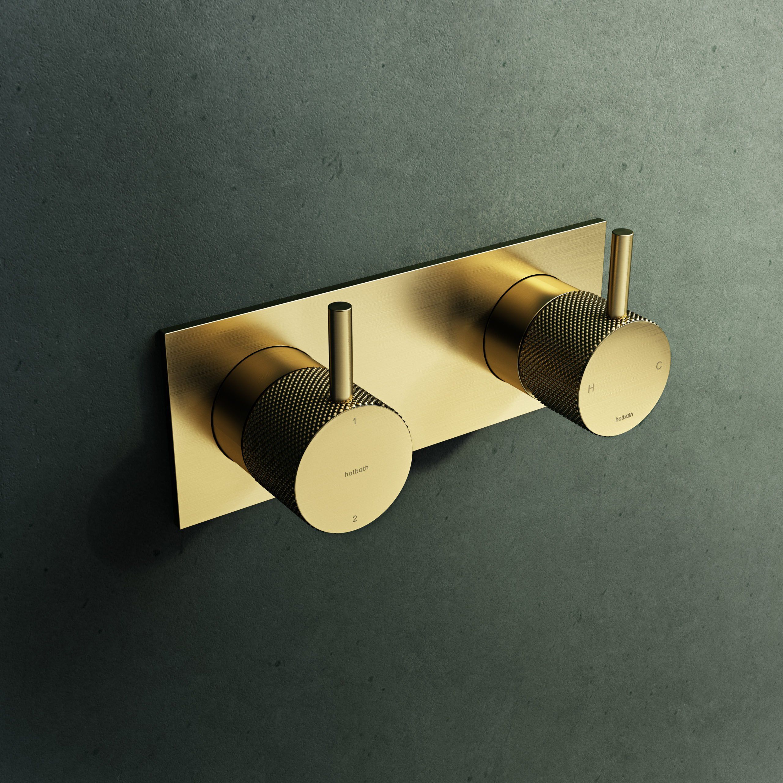 hotbath Cobber X CX029 inbouw mengkraan met 2-weg omstel geborsteld messing PVD