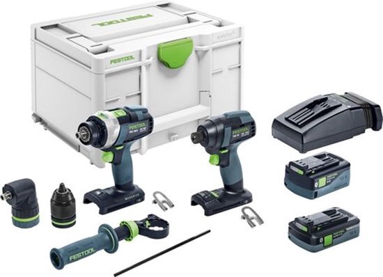 Festool TID 18 5,0/4,0-Set TPC 18/4 18V Li-Ion Accu Combiset (1x 4,0Ah & 1x 5,0Ah) In Systainer - Bluetooth