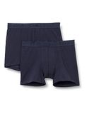Schiesser 2 PACK Jongens Shorts Nachtblauw Effen 95% Katoen 5% Elastaan Maat 176