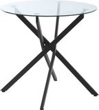 Homcom Bijzettafel met glazen blad 839-079