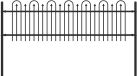 vidaXL Spike Boog Hek DRONTEN 200 x 110 cm Gepoedercoat staal Zwart