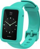 By Qubix Qubix Siliconen sportbandje met case - Turquoise - Geschikt voor Xiaomi Smart Band 7 Pro / Mi Band 7 Pro