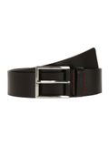HUGO Leren Riem Giaspo Sz40 Belt W85 Dark Brown Donkerbruin