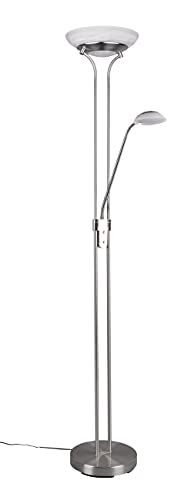 Reality Leuchten Orson LED Vloerlamp - Metaal Nikkel Mat - Dimbaar - Incl. LED