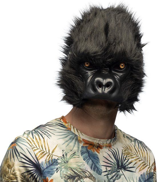 Boland Pluche Gorilla Masker voor Volwassenen - Realistisch Dierenmasker voor Carnaval en Themafeesten