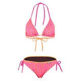 BECO zebra vibes triangelbikini - C-cup - roze/oranje - maat 40