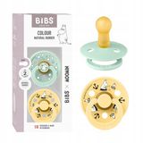 Merkloos / Sans marque BIBS Denmark ApS Antikoliek Speen 6m+ Rond Natuurlijk Rubber Mint/Pale Butter (2 stuks)